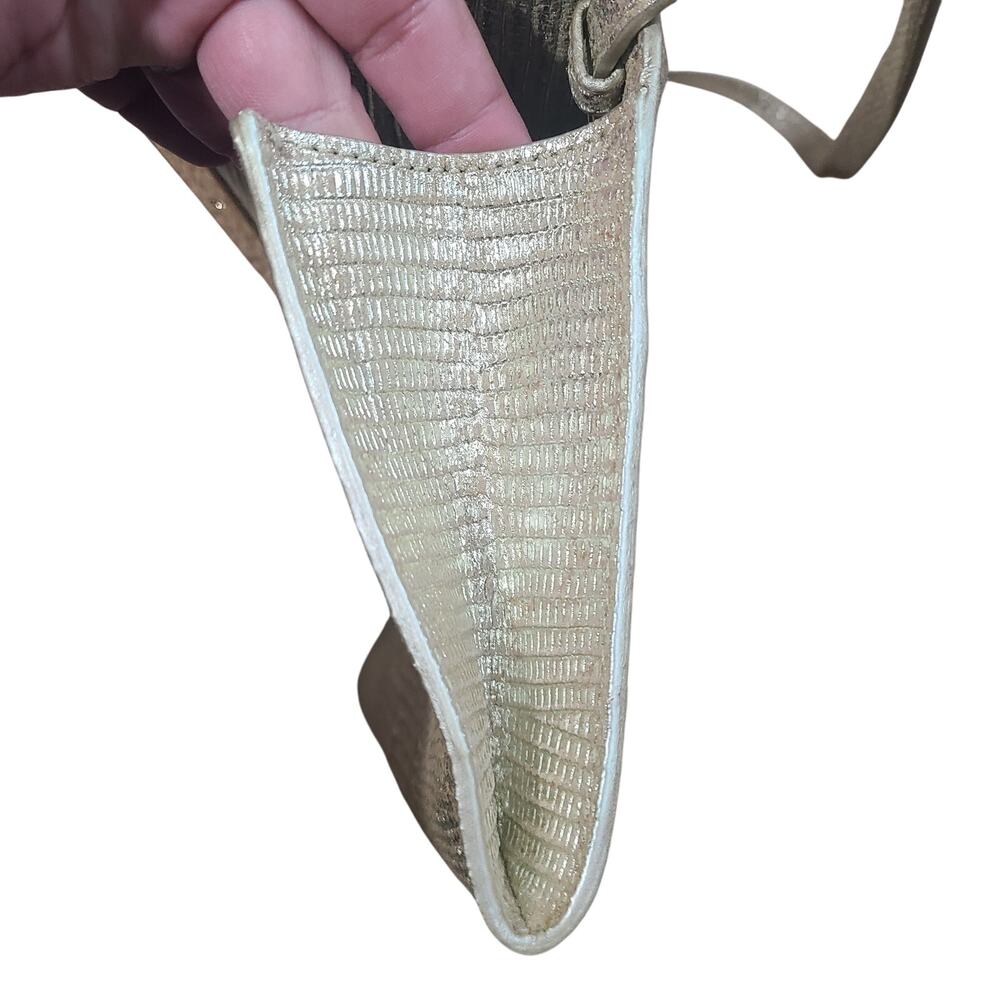 Michael Michael Kors Gold Python Effect Leather L… - image 6